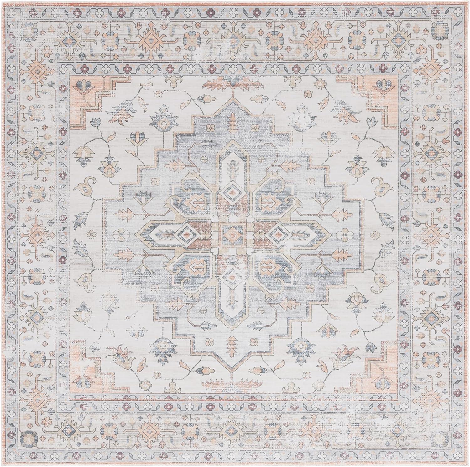 image:imageSafavieh Washable Rug Arizona Collection 8 x 10 Rust amp Beige Slip Resistant amp Easy to Clean Ideal for Living Room Bedroom Home Office Dining Space ARZ209PSageLight Rust