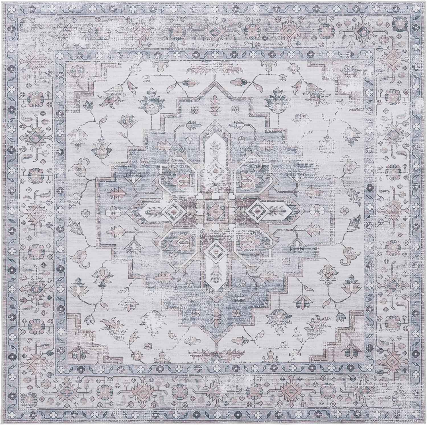 image:imageSafavieh Washable Rug Arizona Collection 8 x 10 Rust amp Beige Slip Resistant amp Easy to Clean Ideal for Living Room Bedroom Home Office Dining Space ARZ209PGreyIvory