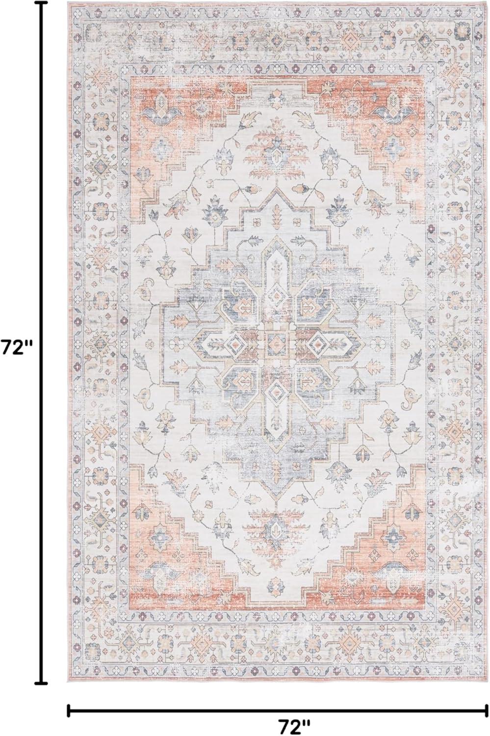 image:imageSafavieh Washable Rug Arizona Collection 8 x 10 Rust amp Beige Slip Resistant amp Easy to Clean Ideal for Living Room Bedroom Home Office Dining Space ARZ209PSageLight Rust