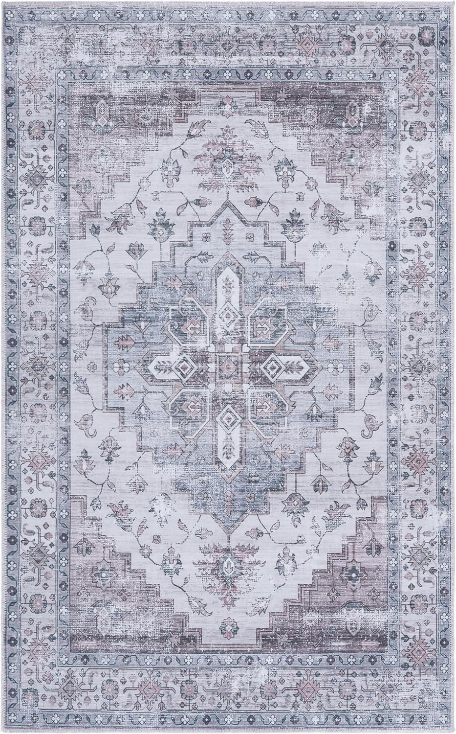 image:imageSafavieh Washable Rug Arizona Collection 8 x 10 Rust amp Beige Slip Resistant amp Easy to Clean Ideal for Living Room Bedroom Home Office Dining Space ARZ209PGreyIvory