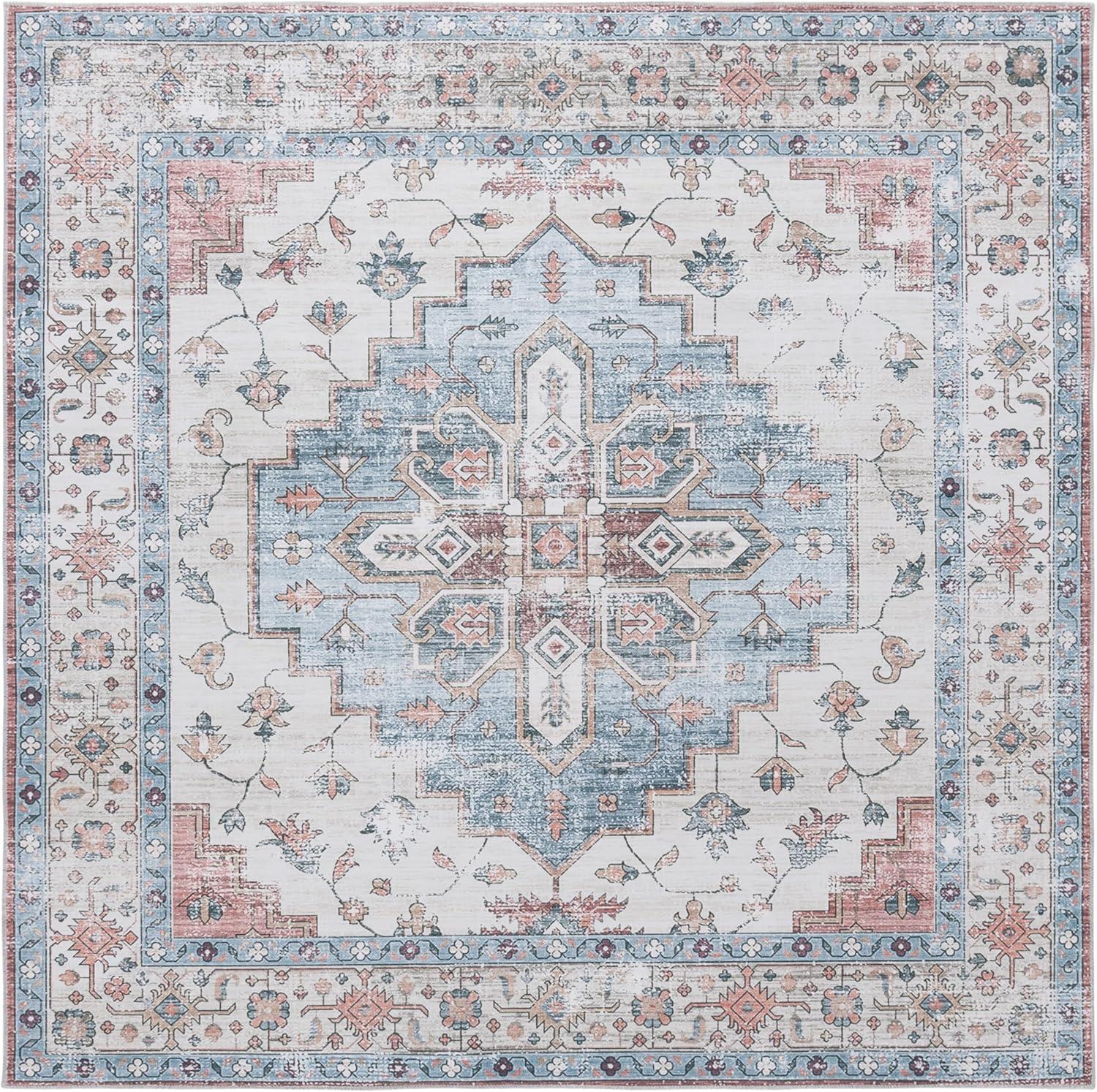 image:imageSafavieh Washable Rug Arizona Collection 8 x 10 Rust amp Beige Slip Resistant amp Easy to Clean Ideal for Living Room Bedroom Home Office Dining Space ARZ209PSageIvory