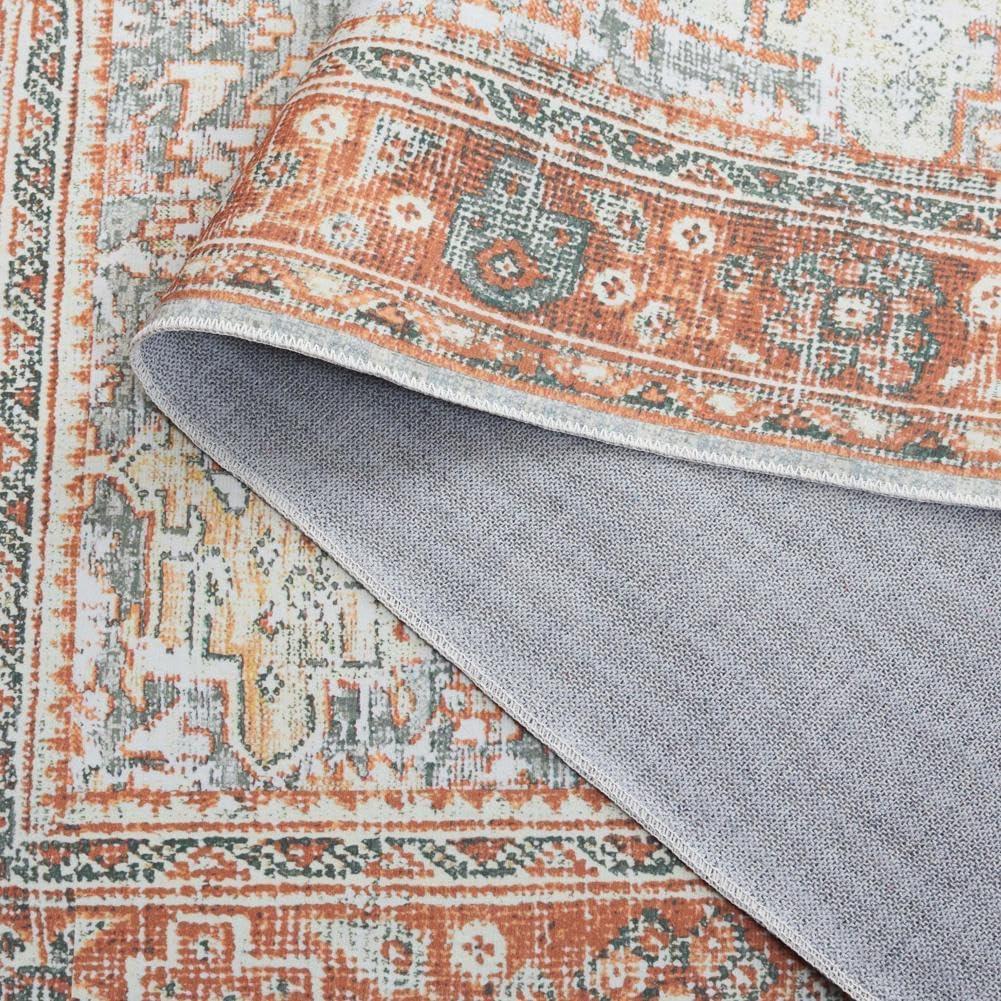 image:imageSafavieh Washable Rug Arizona Collection 8 x 10 Rust amp Sage Slip Resistant amp Easy to Clean Ideal for Living Room Bedroom Home Office Dining Space ARZ199PRustSage