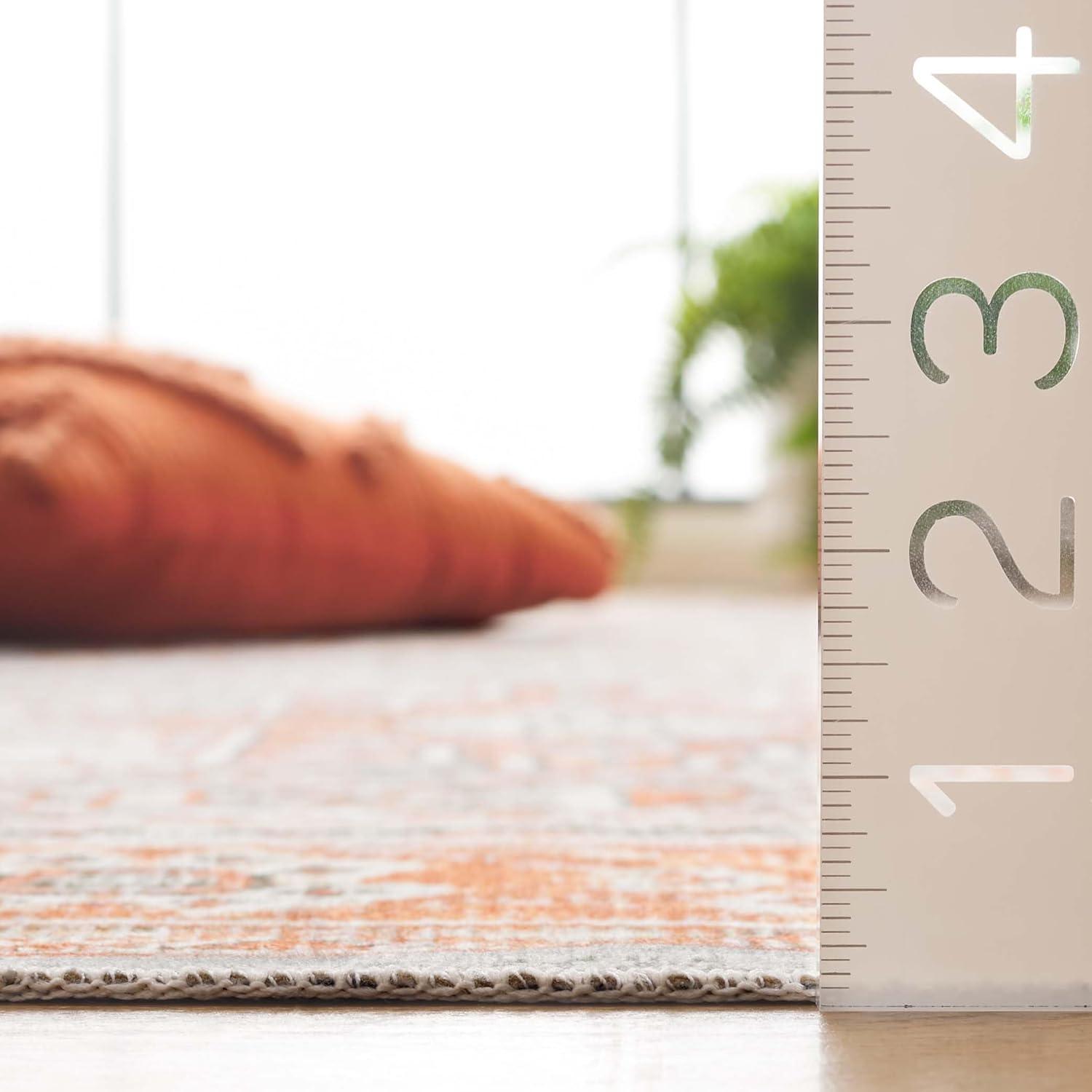image:imageSafavieh Washable Rug Arizona Collection 8 x 10 Rust amp Sage Slip Resistant amp Easy to Clean Ideal for Living Room Bedroom Home Office Dining Space ARZ199PRustSage
