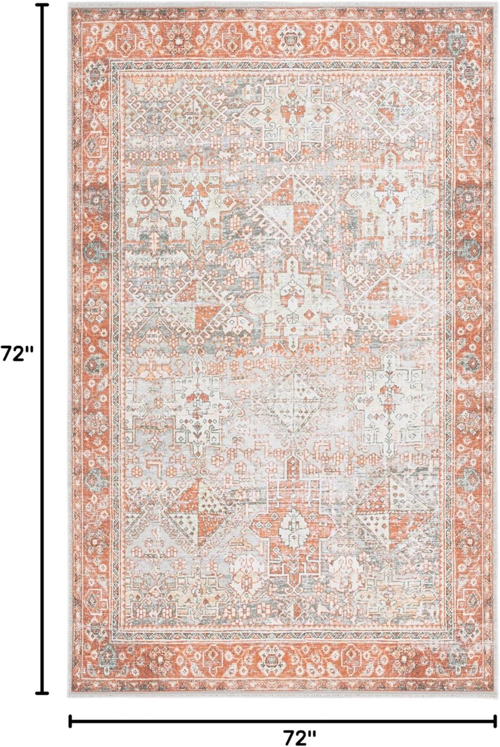 image:imageSafavieh Washable Rug Arizona Collection 8 x 10 Rust amp Sage Slip Resistant amp Easy to Clean Ideal for Living Room Bedroom Home Office Dining Space ARZ199PRustSage