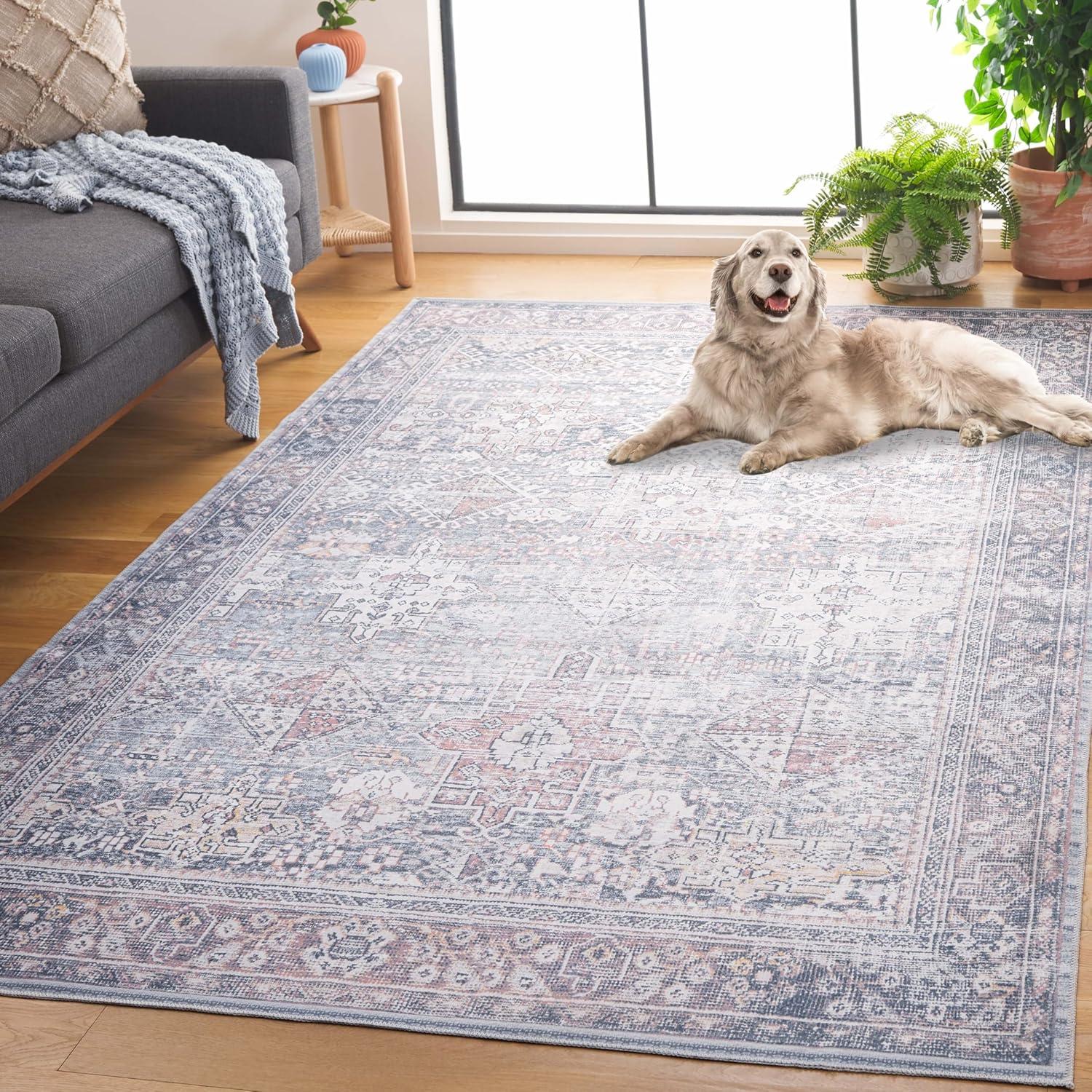 image:imageSafavieh Washable Rug Arizona Collection 8 x 10 Rust amp Sage Slip Resistant amp Easy to Clean Ideal for Living Room Bedroom Home Office Dining Space ARZ199PDark SageIvory