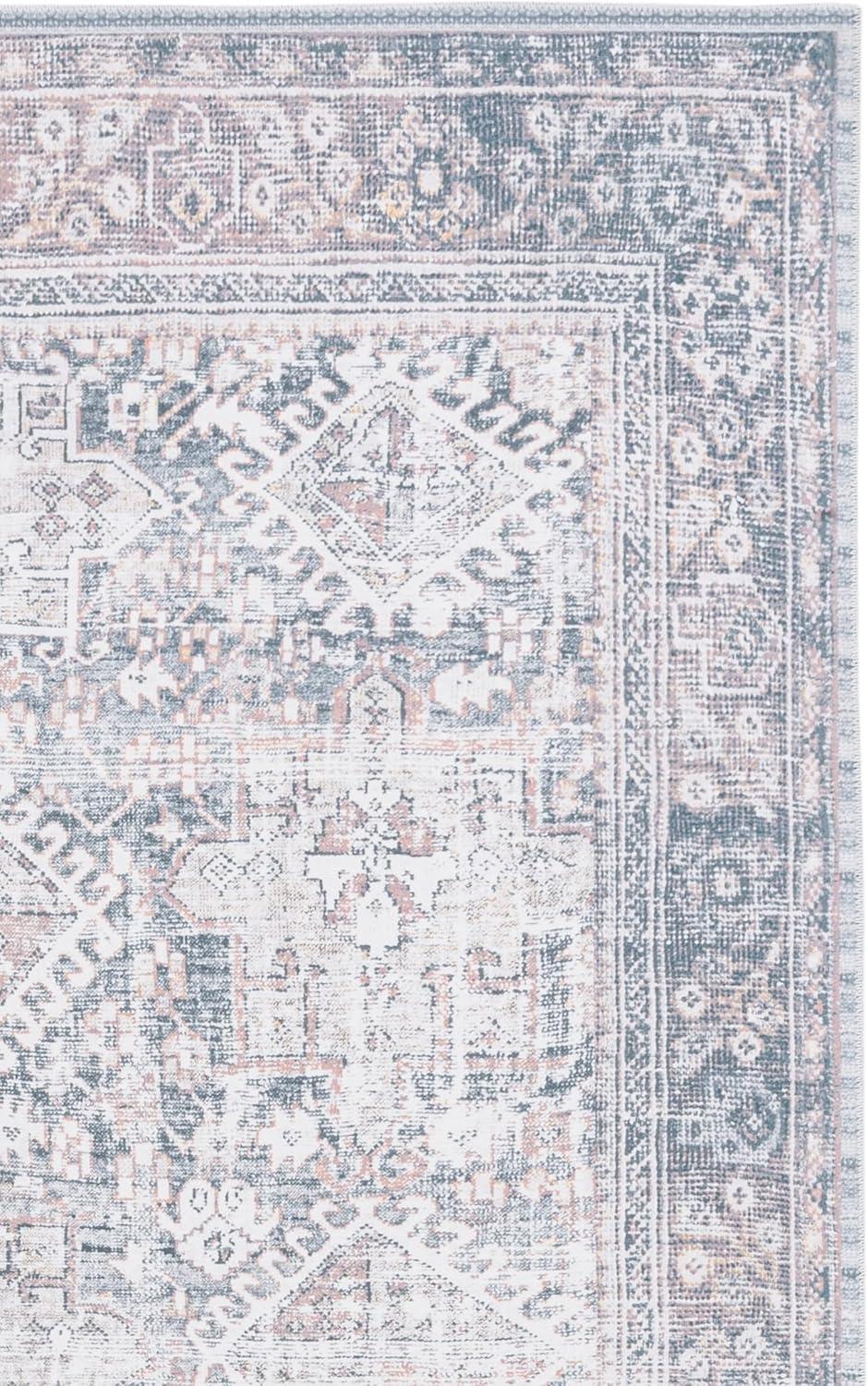 image:imageSafavieh Washable Rug Arizona Collection 8 x 10 Rust amp Sage Slip Resistant amp Easy to Clean Ideal for Living Room Bedroom Home Office Dining Space ARZ199PDark SageIvory