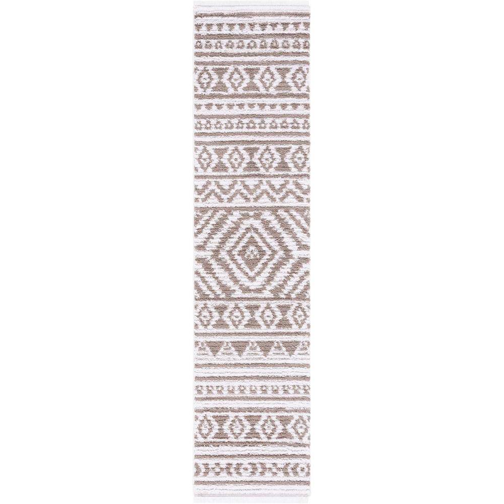 image:imageSAFAVIEH Area Rug 8x10 Augustine Collection Large Green amp Ivory Cotton Moroccan Boho Tribal Fringe Design Easy Cleaning Ideal for Living Room Bedroom Office Dining Space AGT849YTaupeIvory