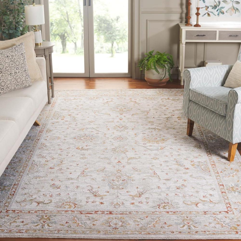 image:imageSAFAVIEH Area Rug 8x10 Culture Collection Large Ivory amp Rust Traditional Oriental Design Ideal for Living Room Bedroom Office Dining Space CUL1530AIvoryRust
