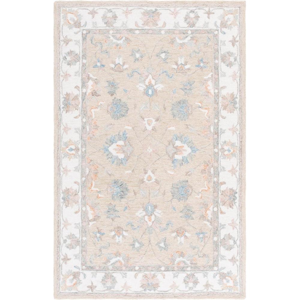 image:imageSAFAVIEH Area Rug 8x10 Heritage Collection Large Light Blue amp Ivory Handmade Wool Ideal for Living Room Bedroom Dining Space HG125MBeigeIvory
