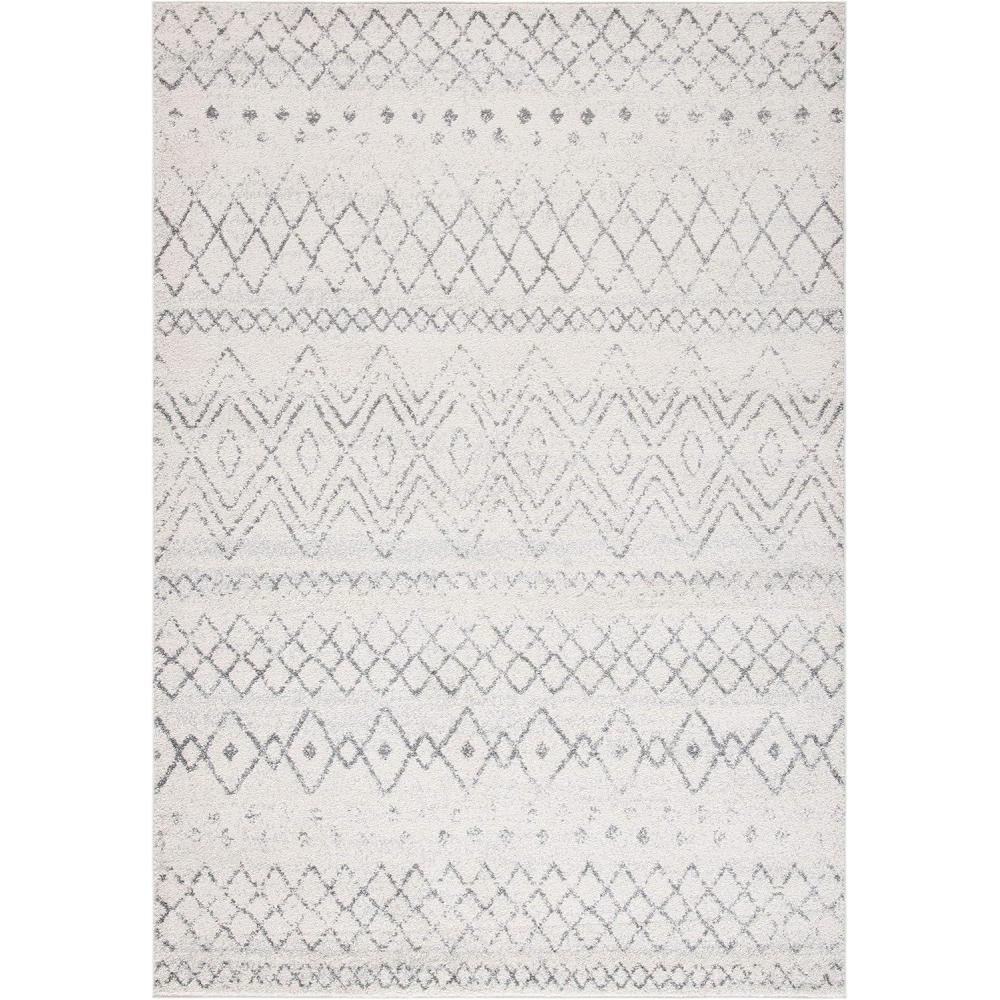 image:imageSAFAVIEH Area Rug 8x10 Madison Collection Large Ivory amp Dark Blue Moroccan Boho Distressed Design NonShedding amp Easy Cleaning Ideal for Living Room Bedroom Office Dining Space MAD798BIvoryCharcoal
