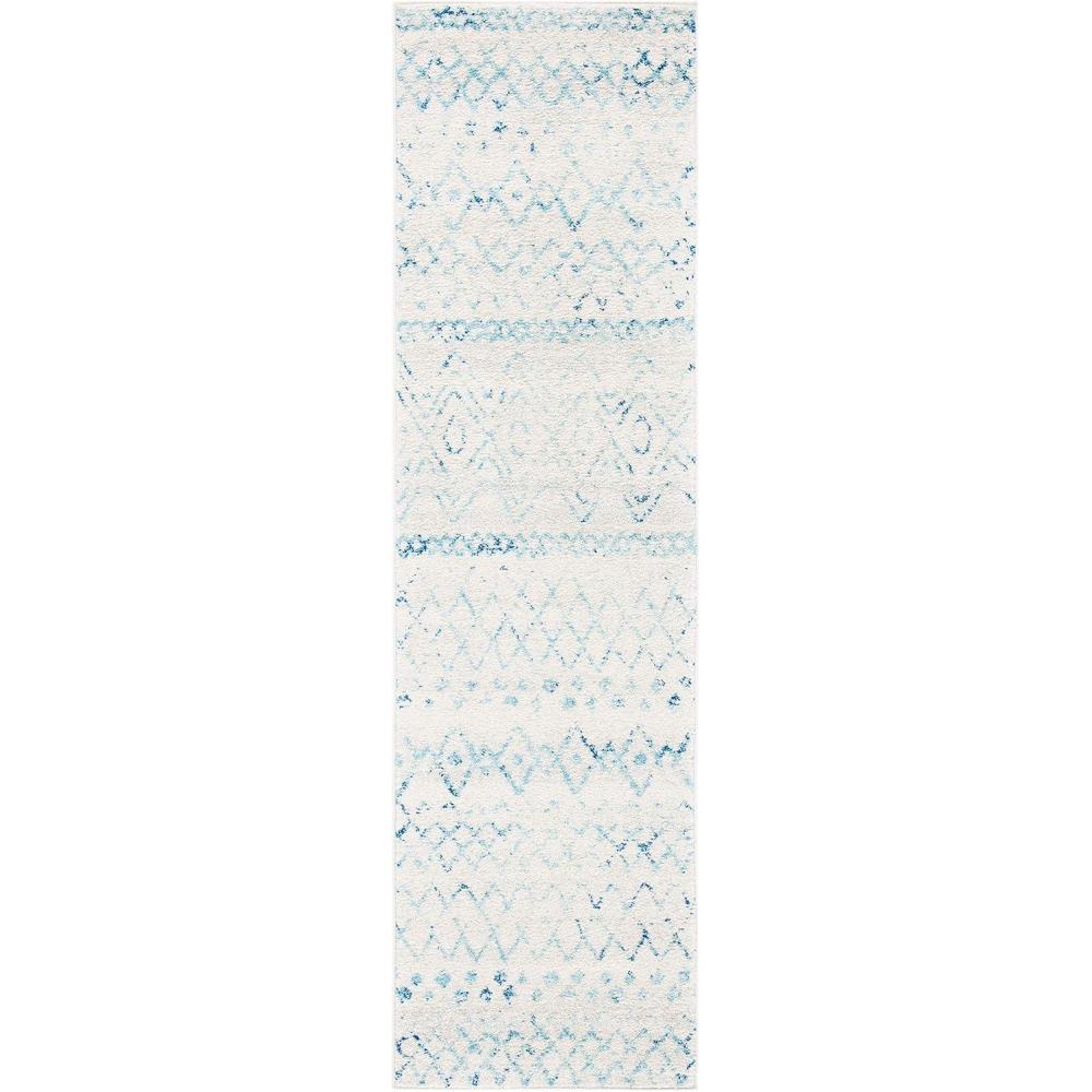 image:imageSAFAVIEH Area Rug 8x10 Madison Collection Large Ivory amp Dark Blue Moroccan Boho Distressed Design NonShedding amp Easy Cleaning Ideal for Living Room Bedroom Office Dining Space MAD798BIvoryAqua