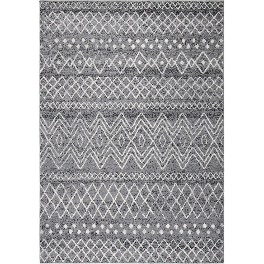 image:imageSAFAVIEH Area Rug 8x10 Madison Collection Large Ivory amp Dark Blue Moroccan Boho Distressed Design NonShedding amp Easy Cleaning Ideal for Living Room Bedroom Office Dining Space MAD798BCharcoalIvory