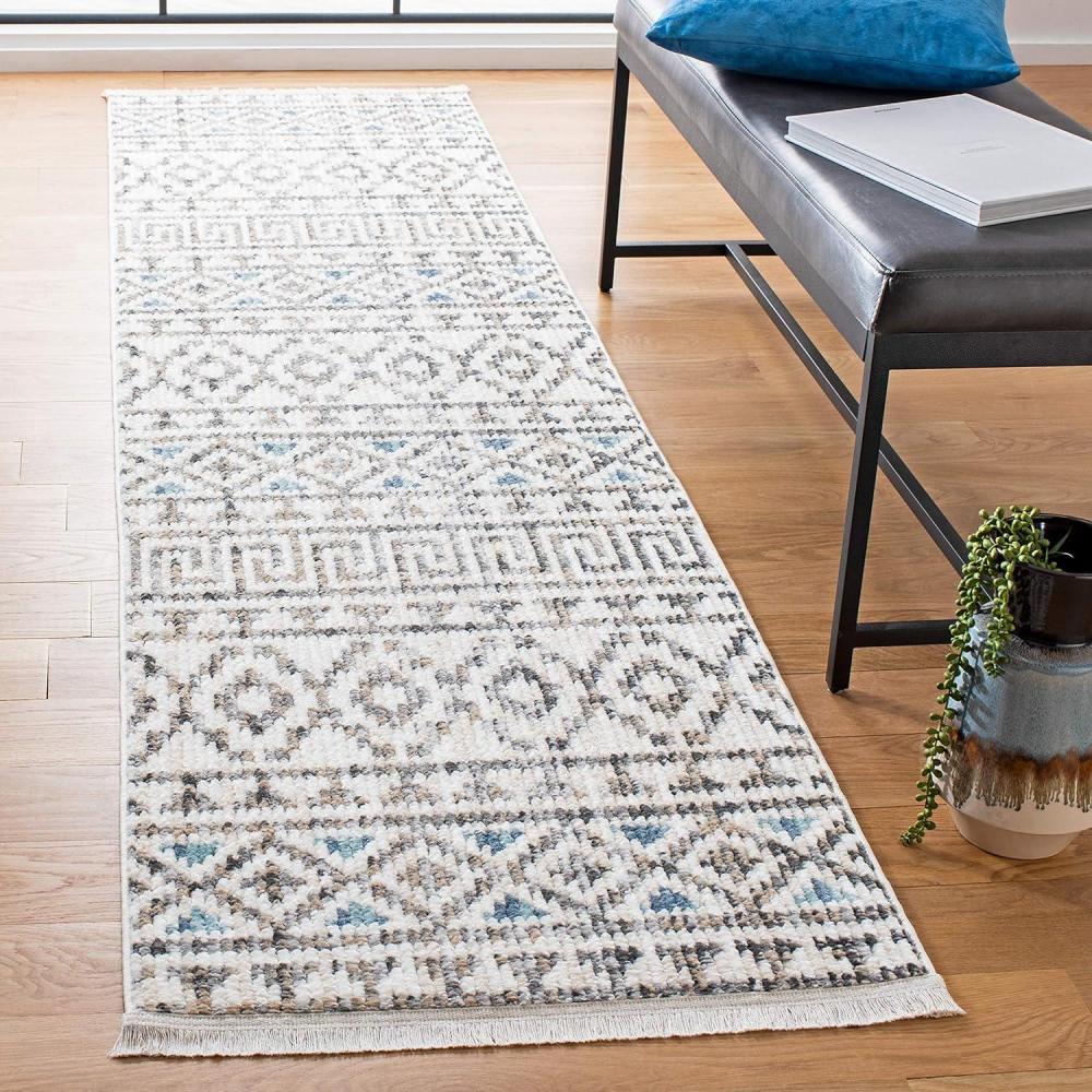 image:imageSAFAVIEH Area Rug 8x10  Sedona Collection  Large  Ivory amp Charcoal Moroccan Boho Tribal Design NonShedding amp Easy Cleaning Ideal for Living Room Bedroom Office Dining Space SED883BIvoryGrey