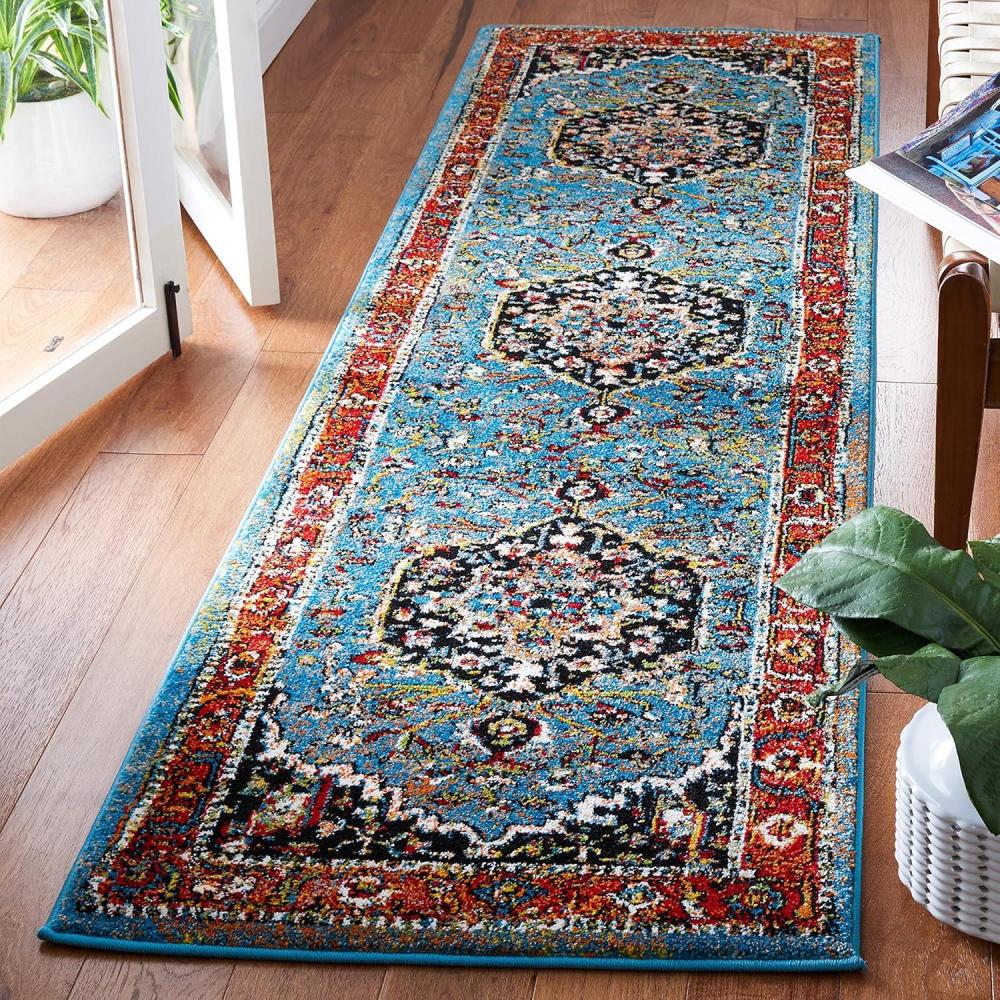 image:imageSAFAVIEH Area Rug 8x10 Vintage Hamadan Collection Large Blue amp Red Traditional Oriental Medallion Design NonShedding amp Easy Cleaning Ideal for Living Room Bedroom Dining Space VTH266MBlueRed