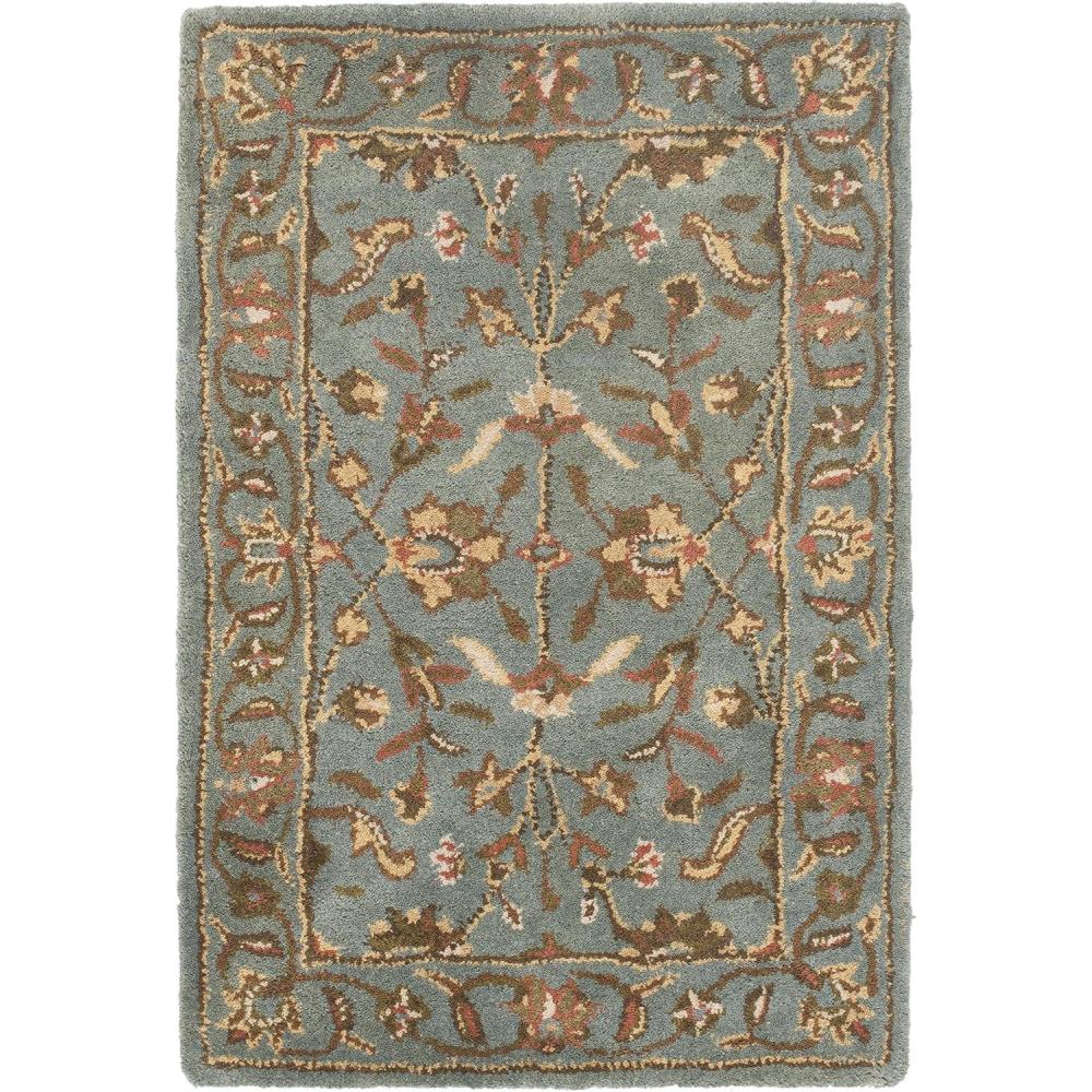image:imageSAFAVIEH Heritage Collection Area Rug 5 x 8 Blue amp Blue Handmade Traditional Oriental Wool Ideal for High Traffic Areas in Living Room Bedroom HG969ABlue