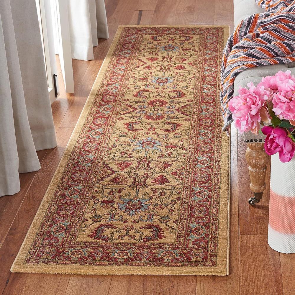 image:imageSAFAVIEH Mahal Collection 9 x 12 Beige Red MAH693B Traditional Oriental NonShedding Living Room Bedroom Dining Home Office Area RugBeigeRed
