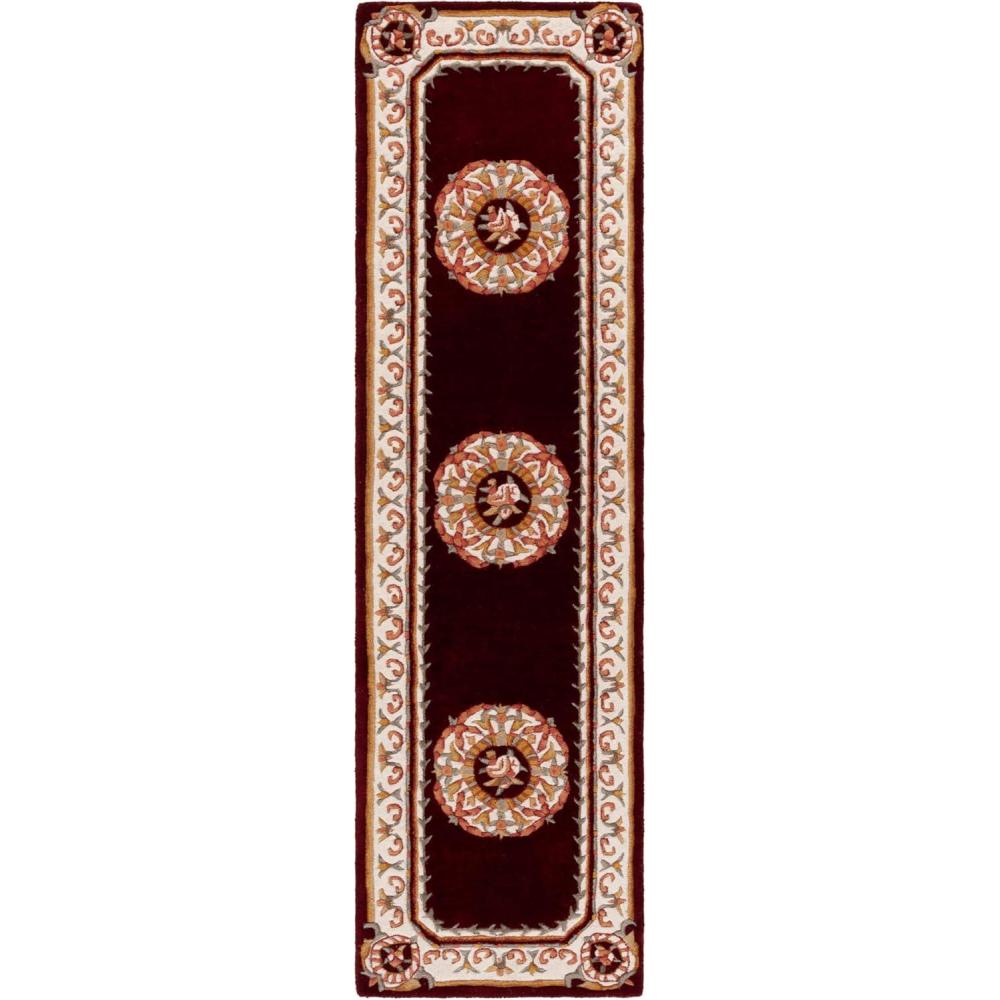image:imageSAFAVIEH Naples Collection Area Rug  8 x 10 Light Blue amp Ivory Handmade Wool Oriental Pattern Ideal for Living Room Bedroom Dining Space Home Office NA901J8RedIvory