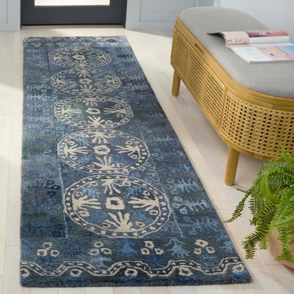 image:imageSafavieh Area Rug 8x10 Anatolia Collection Large Navy amp Beige Handmade Bohemian Design Ideal for Living Room Bedroom Office Dining Space AN410NNavyBeige