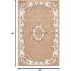 SAFAVIEH 8×10 Area Rug – Aubusson Collection – Large – Peach & Ivory, Handmade Wool, Ideal for Living Room, Bedroom, Dining Space (AUB301S)(Beige/Ivory)