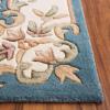 SAFAVIEH 8×10 Area Rug – Aubusson Collection – Large – Peach & Ivory, Handmade Wool, Ideal for Living Room, Bedroom, Dining Space (AUB301S)(Blue/Ivory)
