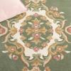 SAFAVIEH 8×10 Area Rug – Aubusson Collection – Large – Peach & Ivory, Handmade Wool, Ideal for Living Room, Bedroom, Dining Space (AUB301S)(Green/Ivory)