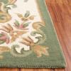 SAFAVIEH 8×10 Area Rug – Aubusson Collection – Large – Peach & Ivory, Handmade Wool, Ideal for Living Room, Bedroom, Dining Space (AUB301S)(Green/Ivory)
