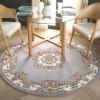 SAFAVIEH 8×10 Area Rug – Aubusson Collection – Large – Peach & Ivory, Handmade Wool, Ideal for Living Room, Bedroom, Dining Space (AUB301S)(Grey/Ivory)