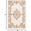 SAFAVIEH 8×10 Area Rug – Aubusson Collection – Large – Peach & Ivory, Handmade Wool, Ideal for Living Room, Bedroom, Dining Space (AUB301S)(Ivory/Green)
