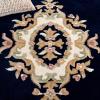 SAFAVIEH 8×10 Area Rug – Aubusson Collection – Large – Peach & Ivory, Handmade Wool, Ideal for Living Room, Bedroom, Dining Space (AUB301S)(Navy/Ivory)