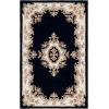 SAFAVIEH 8×10 Area Rug – Aubusson Collection – Large – Peach & Ivory, Handmade Wool, Ideal for Living Room, Bedroom, Dining Space (AUB301S)(Navy/Ivory)