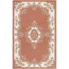 SAFAVIEH 8×10 Area Rug – Aubusson Collection – Large – Peach & Ivory, Handmade Wool, Ideal for Living Room, Bedroom, Dining Space (AUB301S)(Peach/Ivory)
