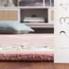 SAFAVIEH 8×10 Area Rug – Aubusson Collection – Large – Peach & Ivory, Handmade Wool, Ideal for Living Room, Bedroom, Dining Space (AUB301S)(Pink/Ivory)