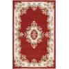 SAFAVIEH 8×10 Area Rug – Aubusson Collection – Large – Peach & Ivory, Handmade Wool, Ideal for Living Room, Bedroom, Dining Space (AUB301S)(Rust/Ivory)
