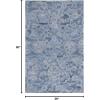 SAFAVIEH Area Rug 8×10 – Anatolia Collection – Large – Beige & Black, Handmade Floral Scroll Design, Ideal for Living Room, Bedroom, Office, Dining Space (AN401B)(Blue/Grey)