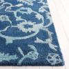 SAFAVIEH Area Rug 8×10 – Anatolia Collection – Large – Beige & Black, Handmade Floral Scroll Design, Ideal for Living Room, Bedroom, Office, Dining Space (AN401B)(Navy)