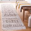 SAFAVIEH Area Rug 8×10 – Augustine Collection – Large – Green & Ivory, Cotton Moroccan Boho Tribal Fringe Design, Easy Cleaning, Ideal for Living Room, Bedroom, Office, Dining Space (AGT849Y)(Taupe/Ivory)