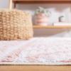 SAFAVIEH Area Rug 8×10 – Augustine Collection – Large – Green & Ivory, Cotton Moroccan Boho Tribal Fringe Design, Easy Cleaning, Ideal for Living Room, Bedroom, Office, Dining Space (AGT849Y)(Ivory/Pink)