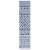 SAFAVIEH Area Rug 8×10 – Augustine Collection – Large – Green & Ivory, Cotton Moroccan Boho Tribal Fringe Design, Easy Cleaning, Ideal for Living Room, Bedroom, Office, Dining Space (AGT849Y)(Navy/Ivory)