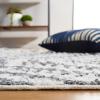 SAFAVIEH Area Rug 8×10 – Augustine Collection – Large – Green & Ivory, Cotton Moroccan Boho Tribal Fringe Design, Easy Cleaning, Ideal for Living Room, Bedroom, Office, Dining Space (AGT849Y)(Grey/Ivory)