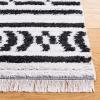 SAFAVIEH Area Rug 8×10 – Augustine Collection – Large – Green & Ivory, Cotton Moroccan Boho Tribal Fringe Design, Easy Cleaning, Ideal for Living Room, Bedroom, Office, Dining Space (AGT849Y)(Black/Ivory)