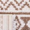 SAFAVIEH Area Rug 8×10 – Augustine Collection – Large – Green & Ivory, Cotton Moroccan Boho Tribal Fringe Design, Easy Cleaning, Ideal for Living Room, Bedroom, Office, Dining Space (AGT849Y)(Taupe/Ivory)