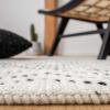 SAFAVIEH Area Rug 8×10 – Casablanca Collection – Large – Ivory & Black, Handmade Wool, Moroccan Boho Braided Tassel, Ideal for Living Room, Bedroom, Dining Space (CSB676Z)(Ivory/Black)