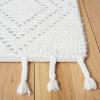 SAFAVIEH Area Rug 8×10 – Casablanca Collection – Large – Ivory & Black, Handmade Wool, Moroccan Boho Braided Tassel, Ideal for Living Room, Bedroom, Dining Space (CSB676Z)(Ivory/Grey)