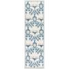 SAFAVIEH Area Rug 8×10 – Earthly Treasures Collection – Large – Ivory & Blue, Handmade Wool & Viscose, Ideal for Living Room, Bedroom, Dining Space (ET215M)(Ivory/Blue)