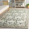 SAFAVIEH Area Rug 8×10 – Earthly Treasures Collection – Large – Ivory & Blue, Handmade Wool & Viscose, Ideal for Living Room, Bedroom, Dining Space (ET215M)(Ivory/Sage)