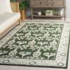 SAFAVIEH Area Rug 8×10 – Earthly Treasures Collection – Large – Ivory & Blue, Handmade Wool & Viscose, Ideal for Living Room, Bedroom, Dining Space (ET215M)(Green/Ivory)