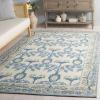 SAFAVIEH Area Rug 8×10 – Earthly Treasures Collection – Large – Ivory & Blue, Handmade Wool & Viscose, Ideal for Living Room, Bedroom, Dining Space (ET215M)(Ivory/Blue)