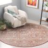 SAFAVIEH Area Rug 8×10 – Harlow Collection – Large – Ivory Blue & Grey, Traditional Design, Ideal for Living Room, Bedroom, Office, Dining Space (HAR163M)(Rust/Ivory Grey)