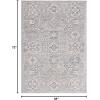 SAFAVIEH Area Rug 8×10 – Harlow Collection – Large – Light Grey & Beige Blue, Traditional Design, Ideal for Living Room, Bedroom, Office, Dining Space (HAR164F)(Light Grey/Beige Blue)