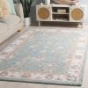 SAFAVIEH Area Rug 8×10 – Heritage Collection – Large – Light Blue & Ivory, Handmade Wool, Ideal for Living Room, Bedroom, Dining Space (HG125M)(Light Blue / Ivory)